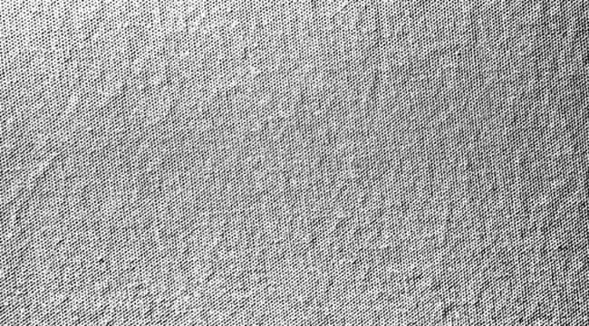 Detailed diagonal woven fabric texture with fine grain and soft wrinkles on a transparent background