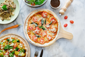 A Delicious Pizza with Fresh Ingredients