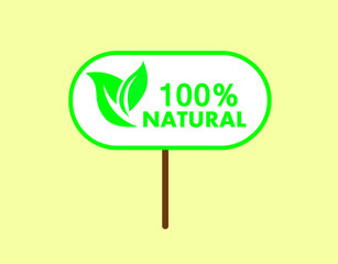 Eco icon with green leaf. Isolated on white background.