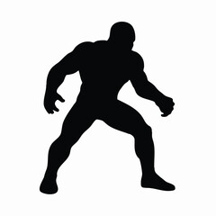 Fototapeta premium sumo wrestler silhouette power stance