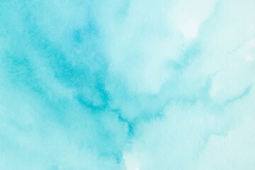 Aqua Blue Watercolor Abstract Background Texture