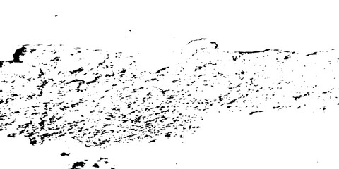 Distress urban overlay spotted concrete grain surface grainy noise rust wall grunge black splatter and white background. damaged chalk crack rough ink wall texture.	