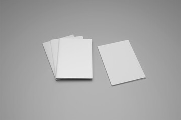 A4 Magazine Mockup with Blank Pages