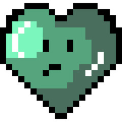 Obraz premium Heart Pixel Cute icon element 