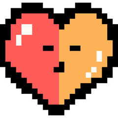 Obraz premium Heart Pixel Cute icon element 