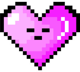 Obraz premium Heart Pixel Cute icon element 