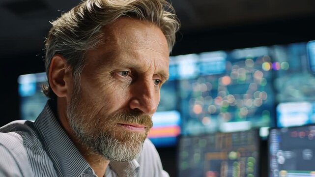 Engineer's insight correcting a fault highlighted by the smart grid interface, a scene of data-driven decisions.