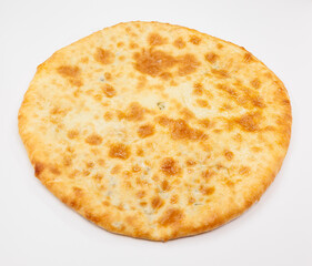 Georgian Lobiani Khachapuri With Golden Crust On White Background Ready For Stock Photo Use