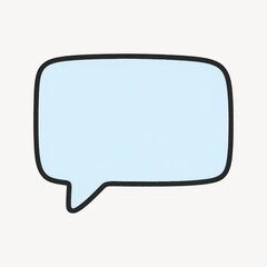 Blank speech bubble illustration.