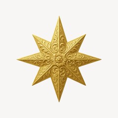 Obraz premium Ornate golden star design