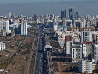 A view of the Astana light rail construction site in Astana, Kazakhstan, 10 October , 2025.
