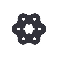 Geometric Shape With Circular Openings Abstract Design