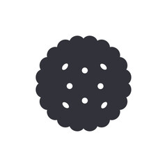 Minimal Biscuit Icon Round Pastry Cookie Food Symbol