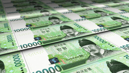 South Korea 10000 Won money banknotes