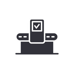 Luggage Checkpoint Icon Design Symbol Approved Security