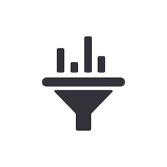 Funnel Data Processing Flowchart Business Filter Icon