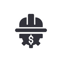 Financial Industry Hardhat Investment Worker Symbol
