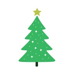 Obraz premium Christmas tree minimalist decoration festival.