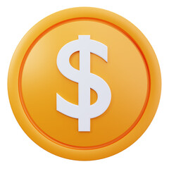 Obraz premium 3D United States Dollar Currency Coin