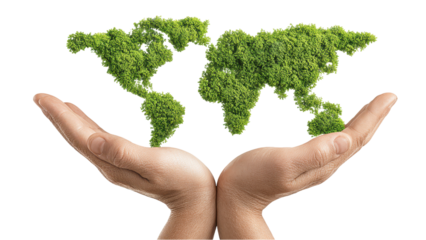 Eco-Friendly World: Green Earth in Hands - Environmental Conservation