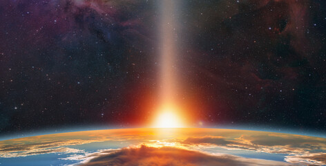 Attack of the asteroid on the Earth "Elements of this image furnished by NASA © muratart
