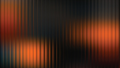 Abstract vertical stripes of warm orange light and dark shadows create a dramatic and energetic background effect