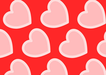 seamless background with hearts