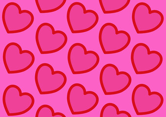 background with pink hearts