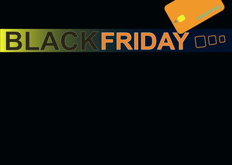 Black Friday poster, sales on the day of the event.