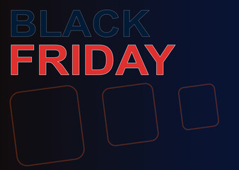 Black Friday poster, sales on the day of the event.
