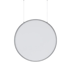 Blank round hanging sign mockup isolated