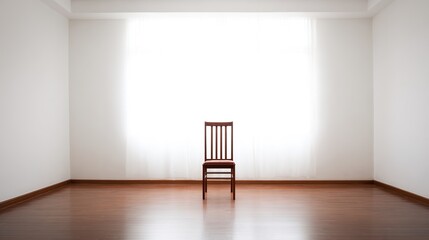 armchair. A minimalist living room corner featuring a modern armchair and abstract art in a clean, Scandinavian style. lifestyle magazines.