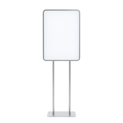 Blank vertical sign stand mockup isolated