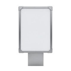 Blank vertical lightbox sign mockup isolated