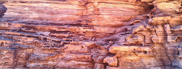 Scenic canyon landscape in the desert of South Sinai, Egypt