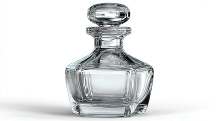 Glass stopper isolated on white background