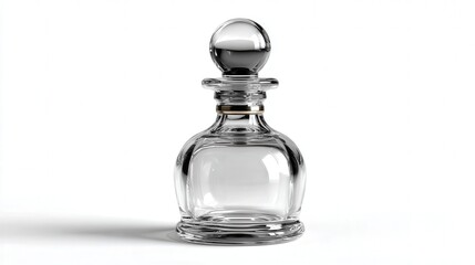 Glass stopper isolated on white background