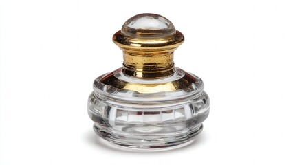 Glass stopper top isolated on white background