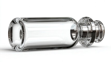 Glass tube stopper isolated on white background