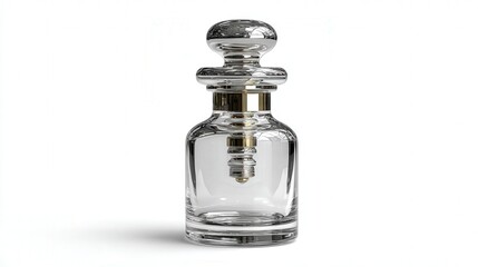 Glass tube stopper isolated on white background