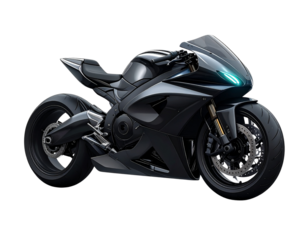 Modern Sport Bike Icon with Dynamic Silhouette PNG