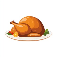 Turkey and Gravy illustration dinner turkey.