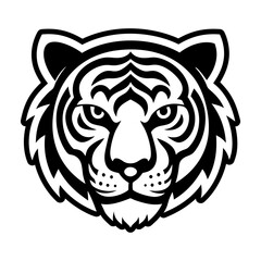 A filled style icon representing a tiger symbol
