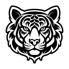 Fototapeta premium A solid style icon depicting a tiger face