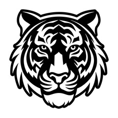A glyph style icon showing a tiger mascot