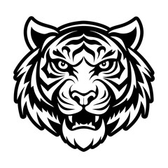 A glyph style icon showing a tiger mascot