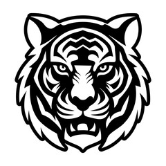 Fototapeta premium A solid style icon depicting a tiger face