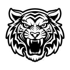 Glyph style icon showing a tiger head