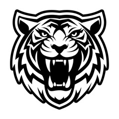 A filled style icon representing a tiger symbol