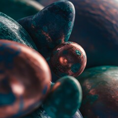 A Dynamic Digital Odyssey: Macro Close-up of Fluid Futuristic Shapes and Abstract Textures in a Morphing, Vibrant Digital Landscape Unfolding